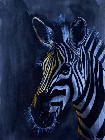 Malarstwo "Dzika elegancja", malarz IRENDO akwarela papier w Jose Art Gallery