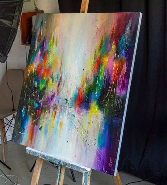 Additional view 5: Abstract Cityscapes Painting Urban Symphony by painter Liubov Kuptsova oil canvas 