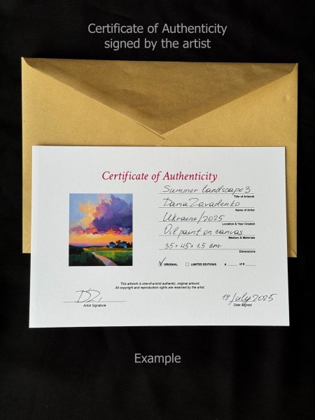 Immagine aggiuntiva 9: Impressionismo Paesaggio Pittura "Fire and Mist", pittore Daria Zavadenko olio legno 