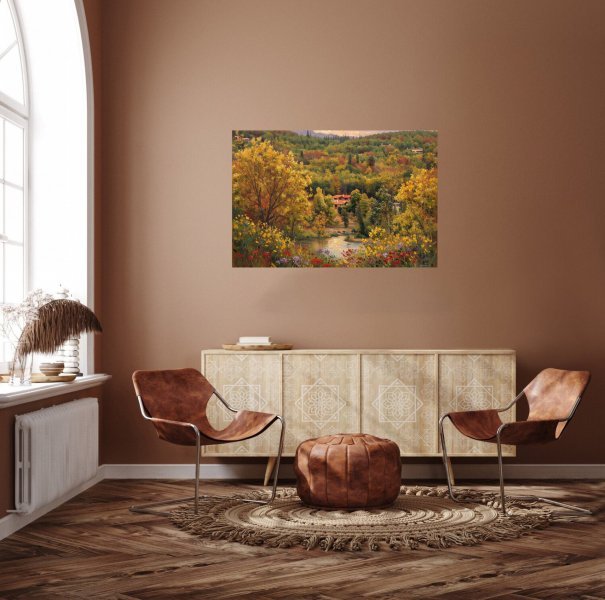 Додаткове зображення 2: Кольоровий Фотоімпрессіонізм Фотографія "Будинок у лісі: Природна гармонія", фотограф Orlando Sanchez Cabrera 