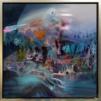 Pittura "Mindscape Dreams Beyond Horizon", pittore Kloska Ovidiu acrilico tela alla Jose Art Gallery