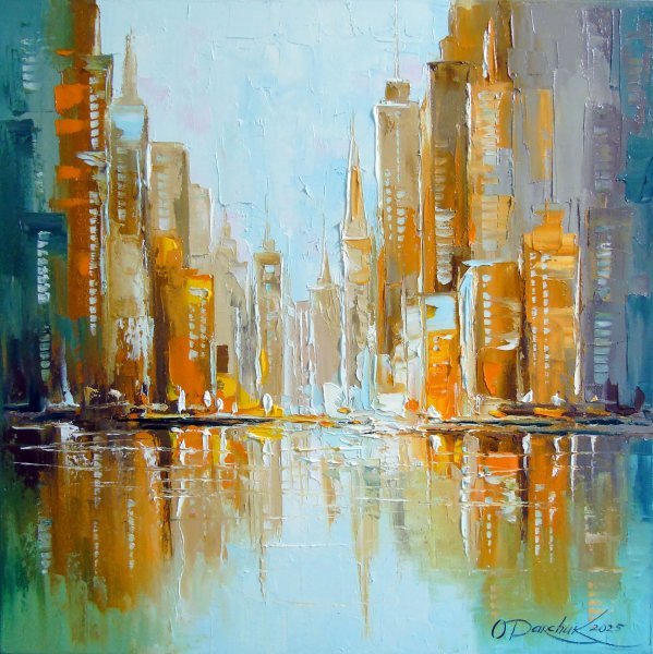 Temples of Gold 洋書　写真集　絵画集　アートブック　タイ　美品 Картина «Golden Megapolis», Ольга Дарчук - Jose Art Gallery