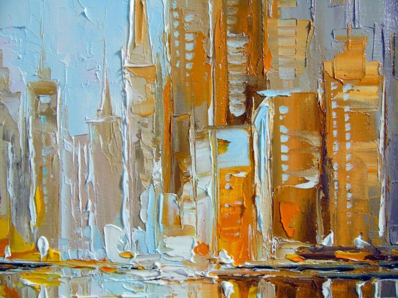 Golden Megapolis Painting by Olha Darchuk - Jose Art Gallery