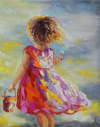 Peinture "Au fil du temps", peintre Anastasia Kozorez huile toile à la Jose Art Gallery