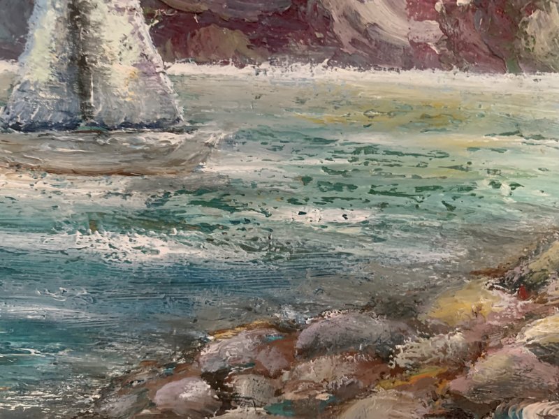 Additional view 5: Contemporary Art Marine Art Painting Silent waves by painter Dora Kalinova oil canvas 