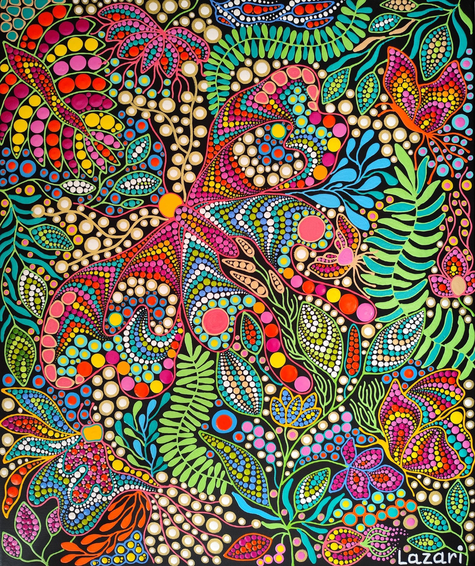 Dipinto «Farfalla in fiore», Oxana Lazari - Jose Art Gallery, image size:1611x1920