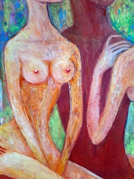 Dodatkowy obraz 2: Sztuka współczesna Nude Malarstwo ".Marzenie", malarz Zakir Ahmedov olej płótno 