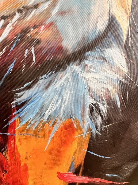 Additional view 3: Abstract Animal Painting Lion (Collection Piece #2) by painter Anna Tasheva oil canvas 