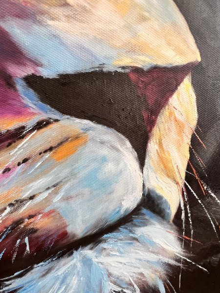 Additional view 4: Abstract Animal Painting Lion (Collection Piece #2) by painter Anna Tasheva oil canvas 