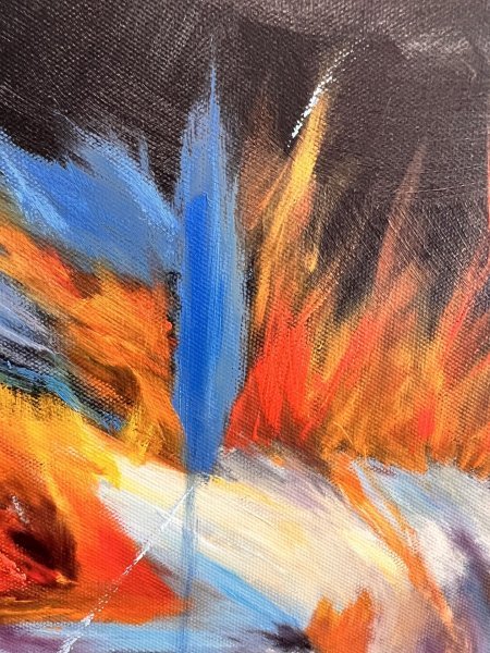 Additional view 5: Abstract Animal Painting Lion (Collection Piece #2) by painter Anna Tasheva oil canvas 