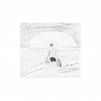 Graphik "Der Strand", illustrator Irfan Ajvazi Tusche Papier in der Jose Art Gallery