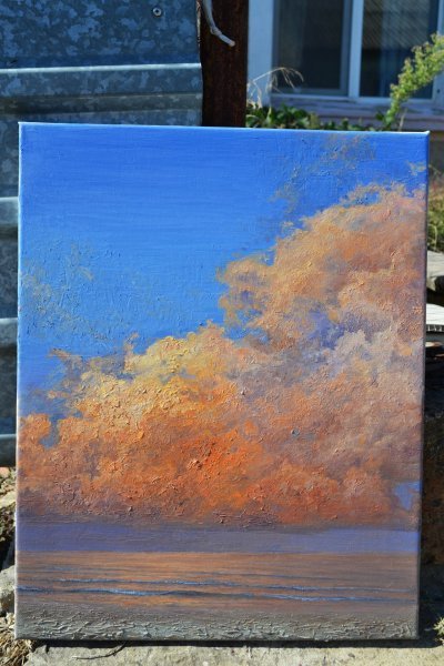 Additional view 2: Photorealism Interior Painting Golden sunset by painter Tabimory oil canvas 