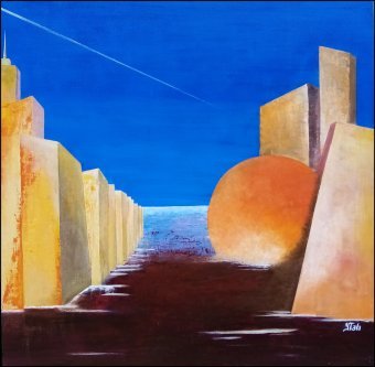 Pintura "La otra orilla", pintor YTab acrílico lienzo en Jose Art Gallery
