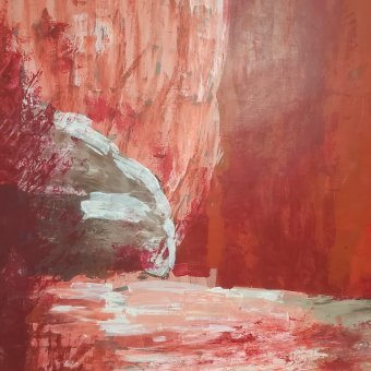 Painting "Ice And Fire Working Version" by painter Elmir Tatar acrylic canvas at Jose Art Gallery