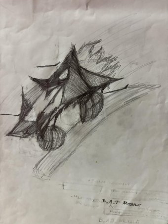 Drawing "Jet Alpha" by illustrator Amanda Harris pencil cardboard at Jose Art Gallery