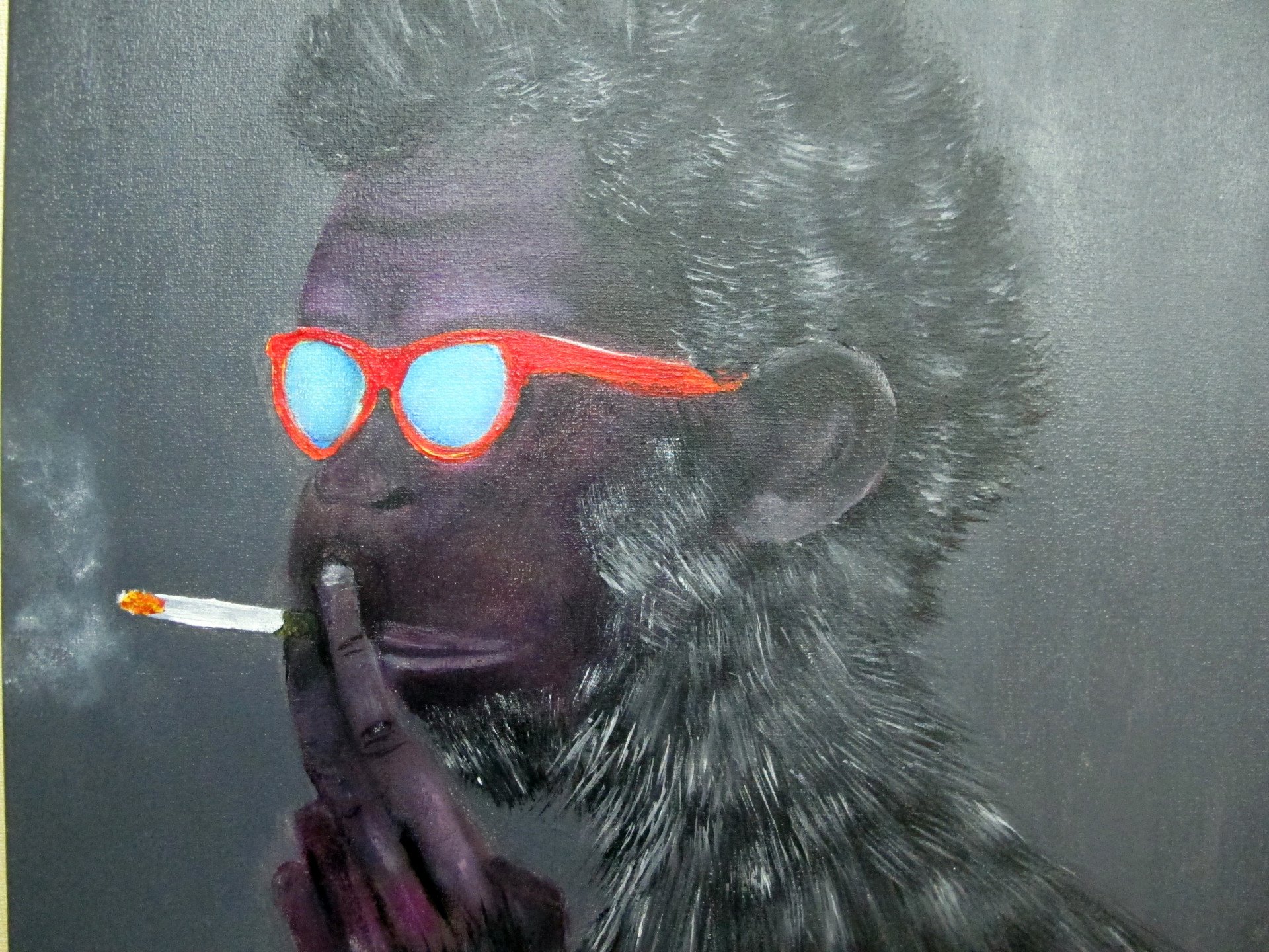 Two monkeys - painting