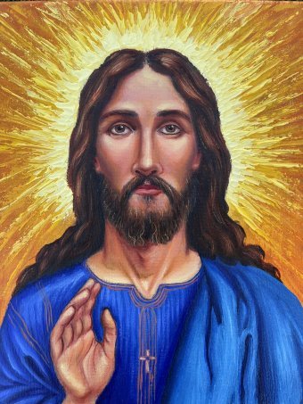Malerei "Gemälde von Jesus Christus", maler/-in Stepan Ribkevich Öl Leinwand in der Jose Art Gallery