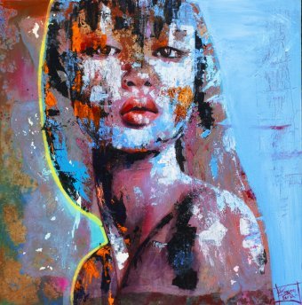 Pintura "Sueño II", pintor Paola Ruggiero técnica mixta madera en Jose Art Gallery