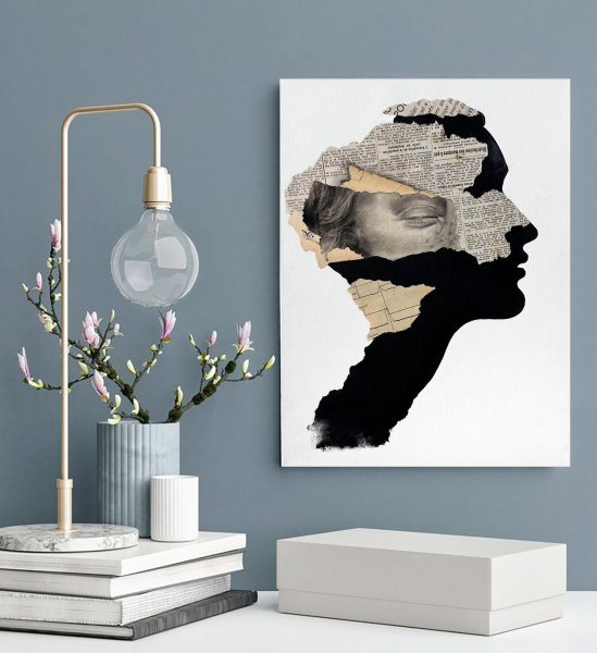 Дополнительное изображение 2: Абстракционизм Портрет Графика "Алетия: слои памяти и истины" иллюстратор Julia Shilo смешанная техника холст 