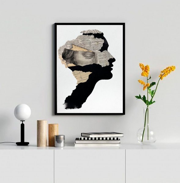 Дополнительное изображение 5: Абстракционизм Портрет Графика "Алетия: слои памяти и истины" иллюстратор Julia Shilo смешанная техника холст 