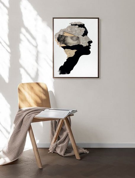 Дополнительное изображение 6: Абстракционизм Портрет Графика "Алетия: слои памяти и истины" иллюстратор Julia Shilo смешанная техника холст 