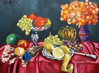 Malarstwo "Idylla", malarz Graeff Matthias Laurenz olej płótno w Jose Art Gallery