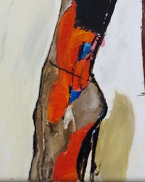 Dodatkowy obraz 4: Ekspresjonizm Portret Malarstwo "Lighthearted Blue", malarz Alexander Aksyonov akryl płótno 