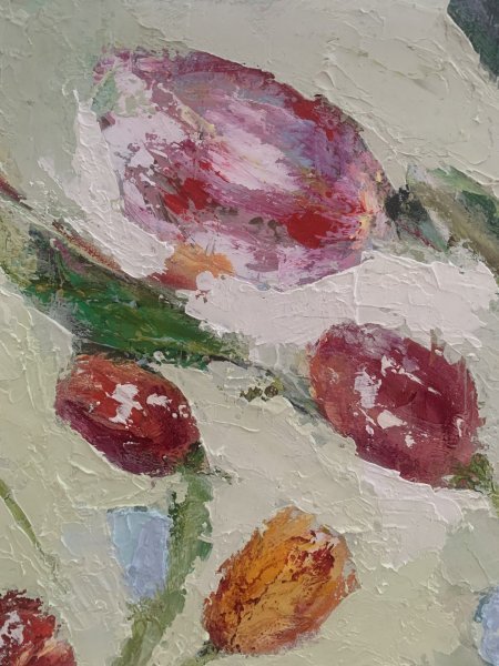 Additional view 1: Contemporary Art Flower Painting Blooming beauty by painter Dora Kalinova oil canvas 