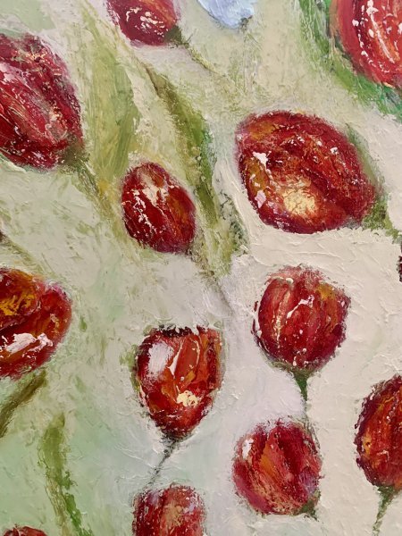 Additional view 2: Contemporary Art Flower Painting Blooming beauty by painter Dora Kalinova oil canvas 