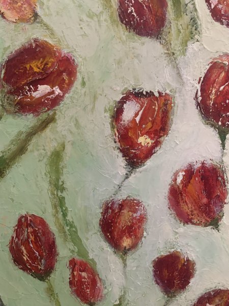 Additional view 3: Contemporary Art Flower Painting Blooming beauty by painter Dora Kalinova oil canvas 