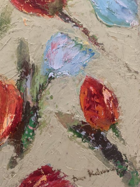 Additional view 6: Contemporary Art Flower Painting Blooming beauty by painter Dora Kalinova oil canvas 