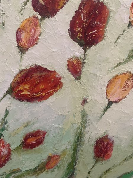 Additional view 7: Contemporary Art Flower Painting Blooming beauty by painter Dora Kalinova oil canvas 