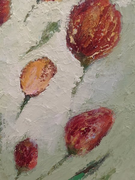 Additional view 9: Contemporary Art Flower Painting Blooming beauty by painter Dora Kalinova oil canvas 