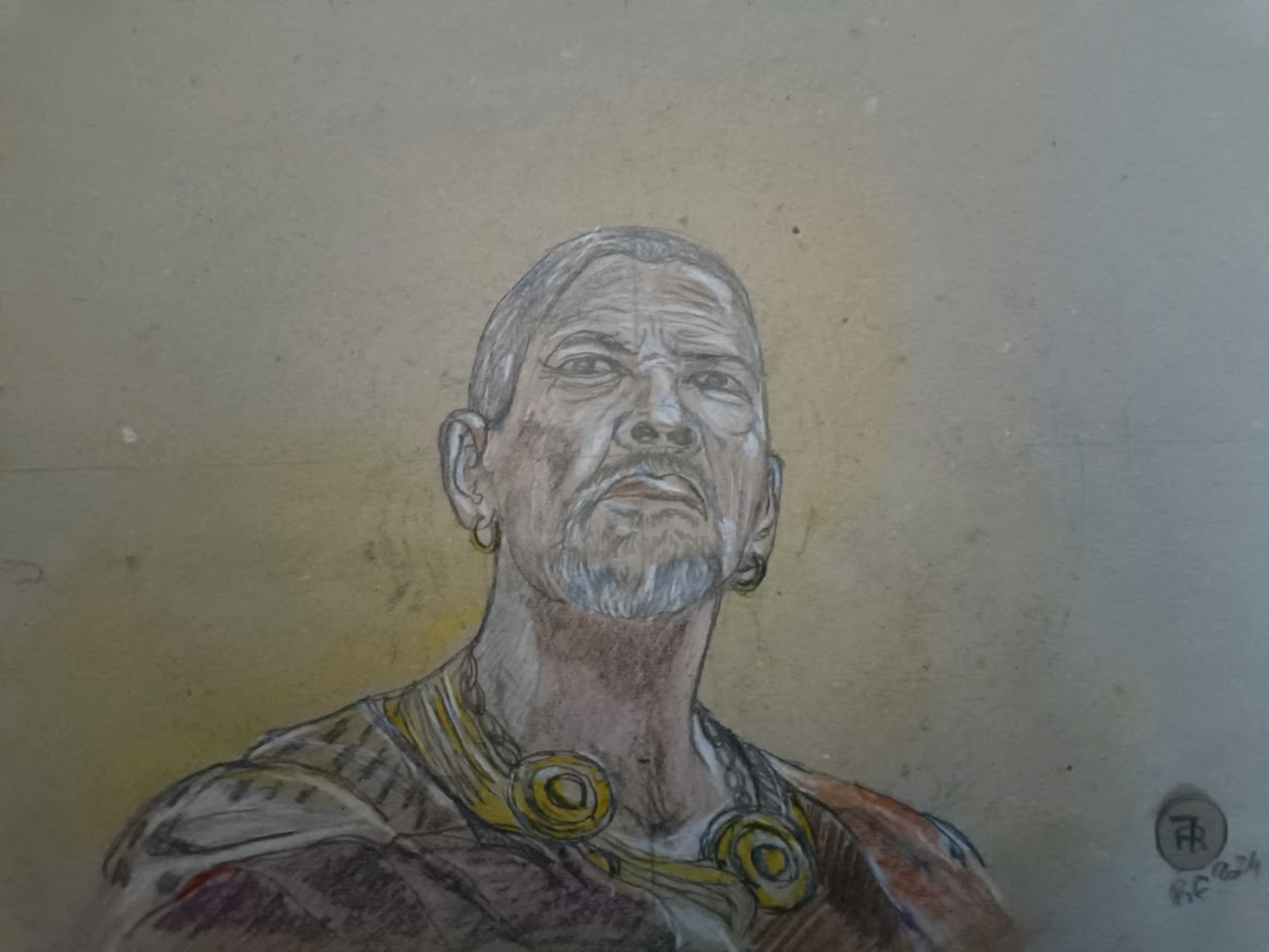 The gladiator Drawing - roberto ferrando - Jose Art Gallery