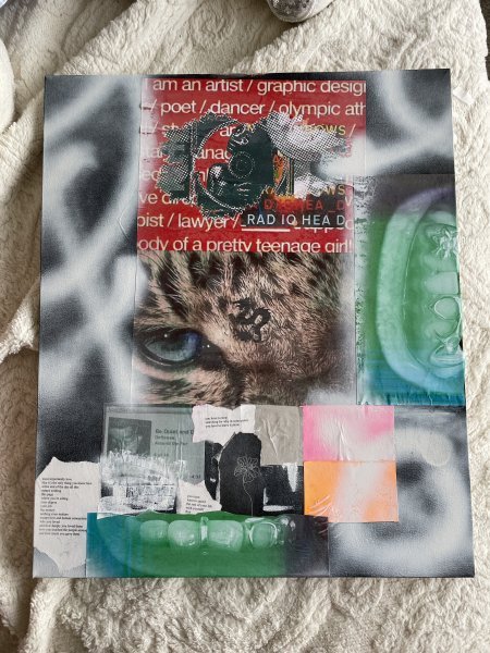 Street Art Genre Painting Mutation: Street Art Meets Music Fusion by painter SWAGirl mixed method canvas 