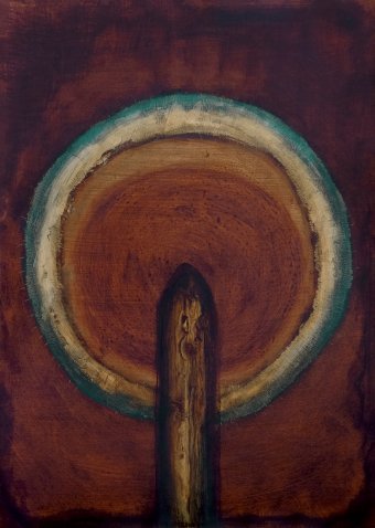 Teal and Brown Abstract Geometry
