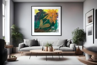 Painting "Astra. Modern Flower Minimalism" by painter Marsella_Karen acrylic canvas at Jose Art Gallery