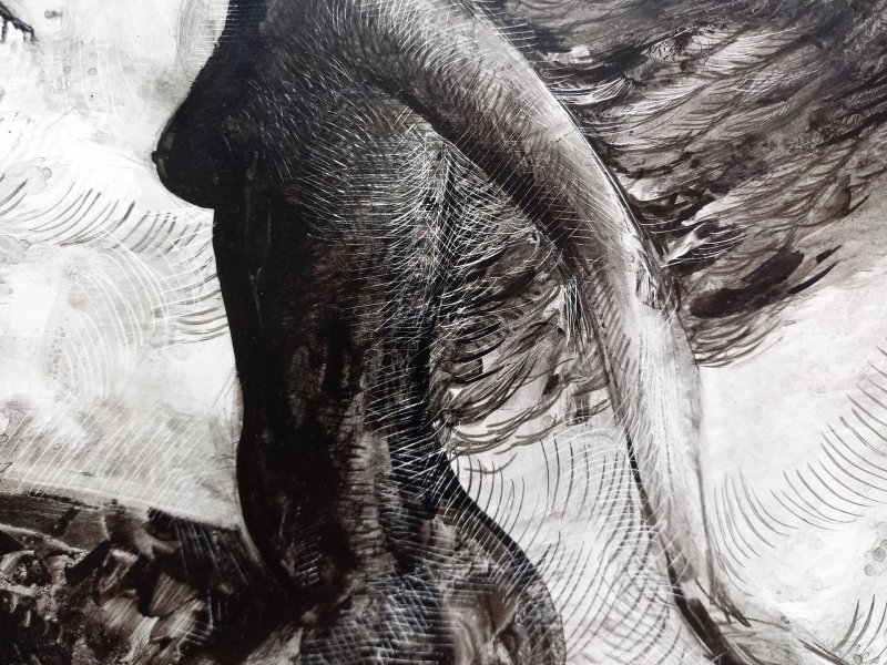 Zusätzliches Bild 2: Figurative Kunst Aktkunst Graphik "Transformation", illustrator Lana Korolievskaia Tinte Papier 