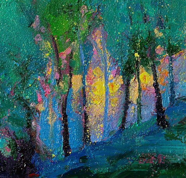 Immagine aggiuntiva 1: Impressionismo Paesaggio Pittura "Whispers of Morning Light", pittore Daria Zavadenko olio legno 