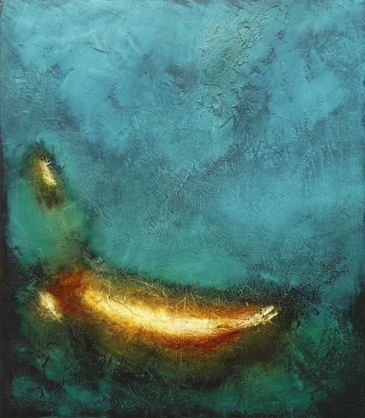 Abstrakcjonizm Obyczajowy Malarstwo "PRZEPŁYWY ENERGII" malarz Luigi Profeta olej płótno 