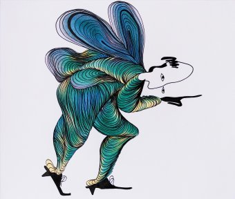 Drawing "Direction Imposed" by illustrator Yana Dmitrieva drawing ink paper at Jose Art Gallery