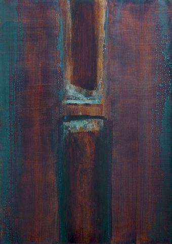 Painting "Abstract Acrylic Passage Between Light and Shadow" by painter Ela Szczepaniak acrylic paper at Jose Art Gallery