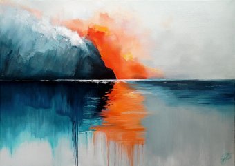 Живопись "Столкновение стихий", живописец Юліанна Тулінова масло холст в Jose Art Gallery