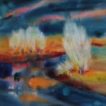 Painting "Na Ivana Kupala3" by painter Sergey Yemets watercolor paper at Jose Art Gallery