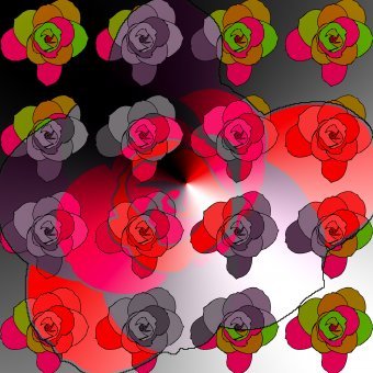 Arte digitale "Essenza fiorita", artista digitale Sergio Luiz Cerezer Benetti Sergio alla Jose Art Gallery