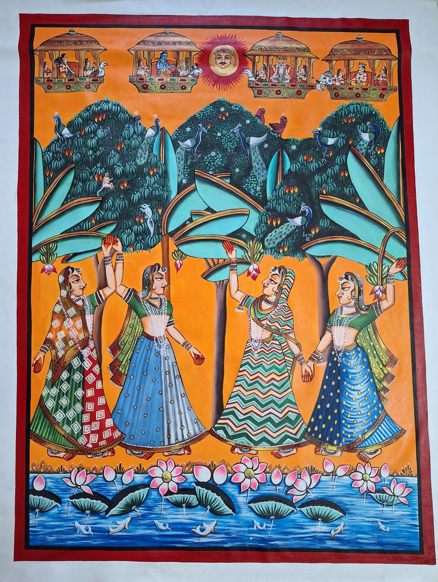 Traditional Dance: Celebration in Color Drawing - Manish Vaishnav