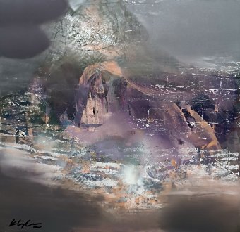 Painting "Inner Horizons Landscape by Ovidiu Kloska" by painter Kloska Ovidiu acrylic canvas at Jose Art Gallery