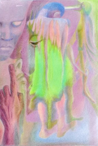 Gráfico "Regresar a la realidad", ilustrador Yana Dmitrieva técnica mixta papel en Jose Art Gallery