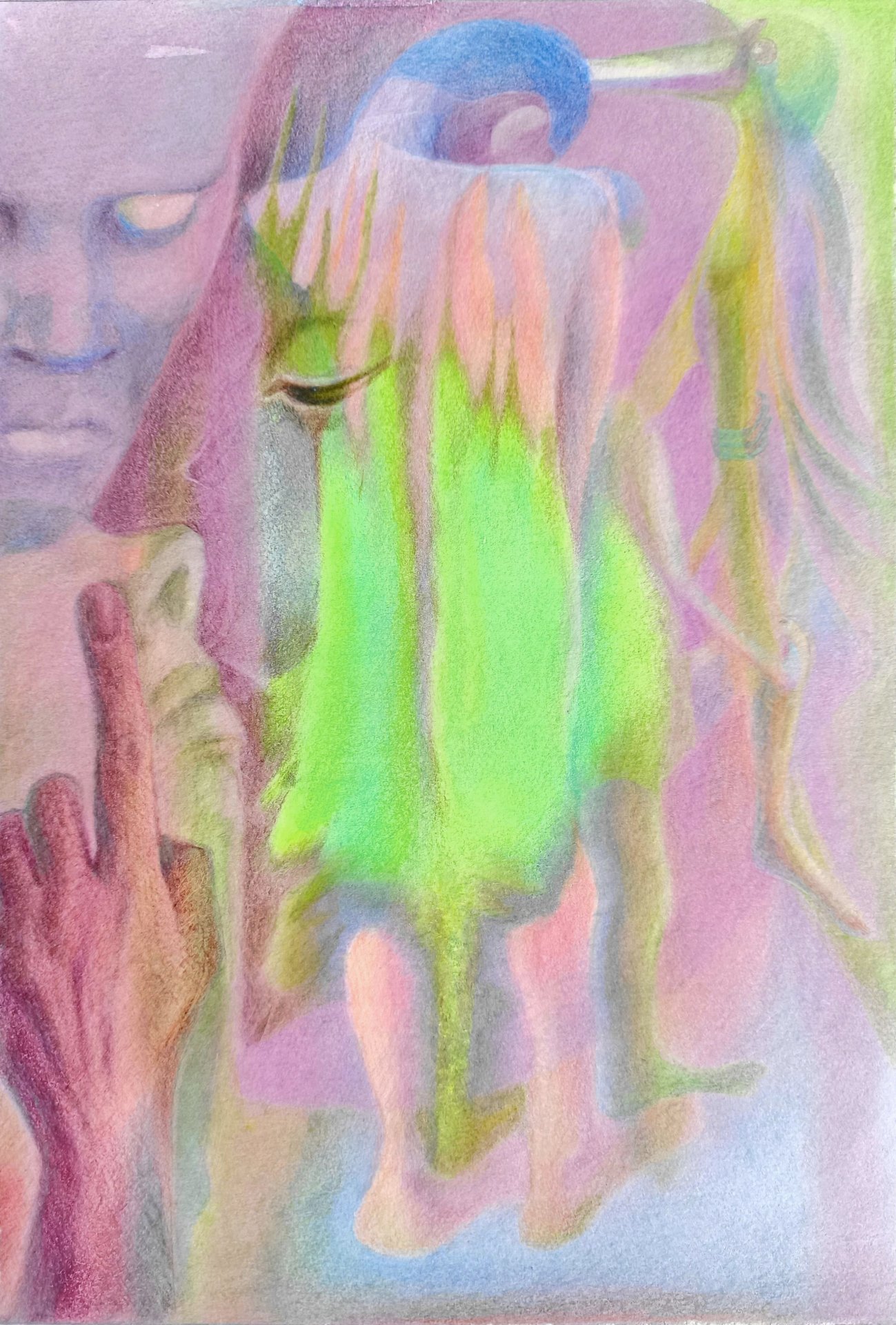 Drift Back to Reality Drawing - Yana Dmitrieva