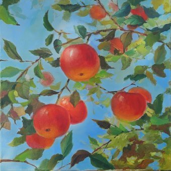 Painting "Fruit of Life" by painter Viktoriia Razbitska oil canvas at Jose Art Gallery